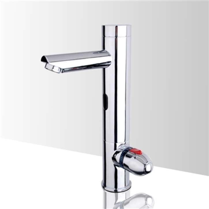 Fontana Chrome Finish Commercial Temperature Control Automatic Sensor Faucet with Built-In Mixing Valve