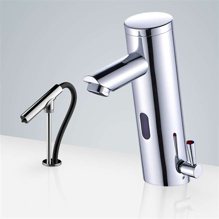 Fontana Freestanding Commercial Motion  Sensor Faucet And Automatic Soap Dispenser