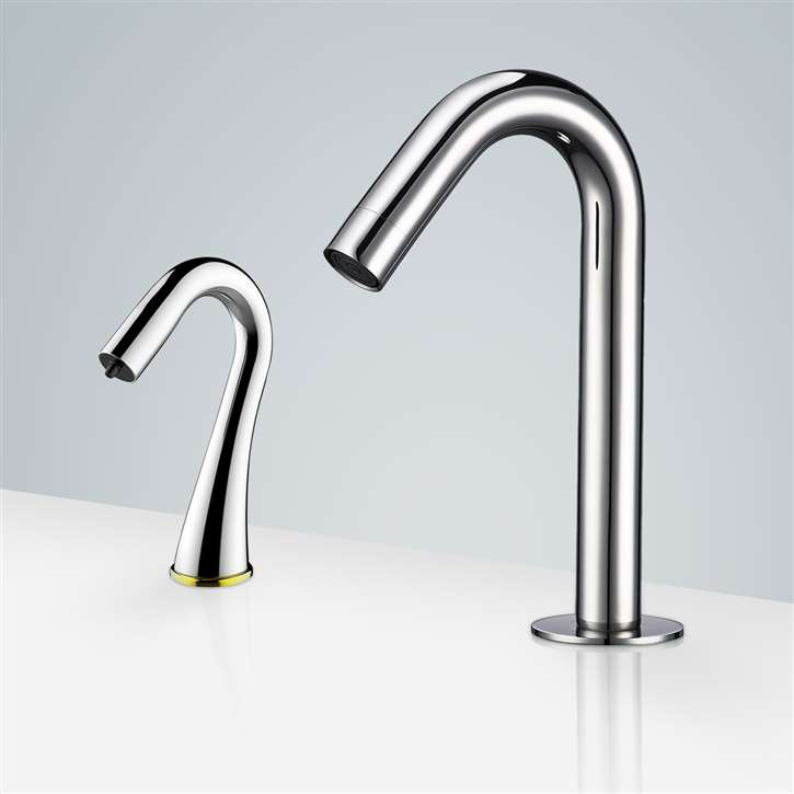 Fontana Freestanding Commercial Motion  Sensor Faucet And Automatic Soap Dispenser