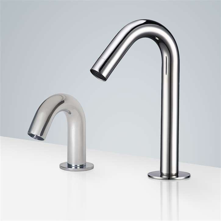 Fontana Freestanding Commercial Motion  Sensor Faucet And Automatic Soap Dispenser