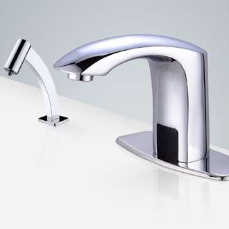 Fontana Freestanding Commercial Motion  Sensor Faucet And Automatic Soap Dispenser