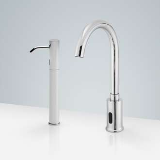 Fontana Freestanding Commercial Motion  Sensor Faucet And Automatic Soap Dispenser