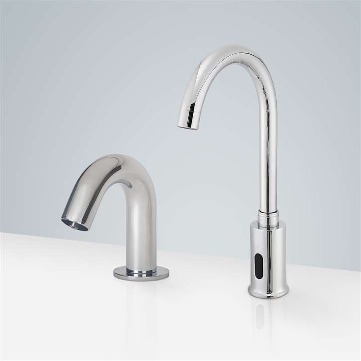 Fontana Freestanding Commercial Motion  Sensor Faucet And Automatic Soap Dispenser