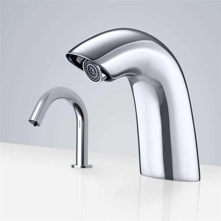 Fontana Freestanding Commercial Motion  Sensor Faucet And Automatic Soap Dispenser