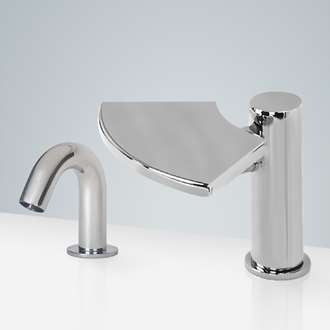 Fontana Freestanding Commercial Motion  Sensor Faucet And Automatic Soap Dispenser