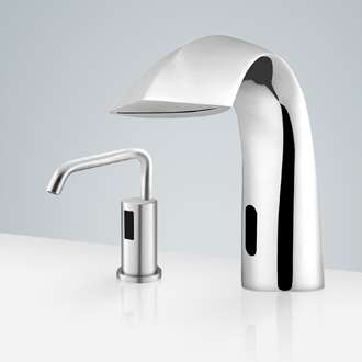 Fontana Freestanding Commercial Motion  Sensor Faucet And Automatic Soap Dispenser