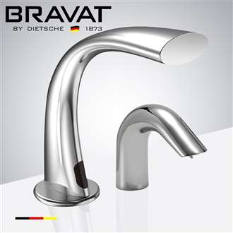 Fontana Chatou Chrome Finish Touchless Automatic Commercial Sensor Faucet & Automatic Touchless Commercial Soap Dispenser