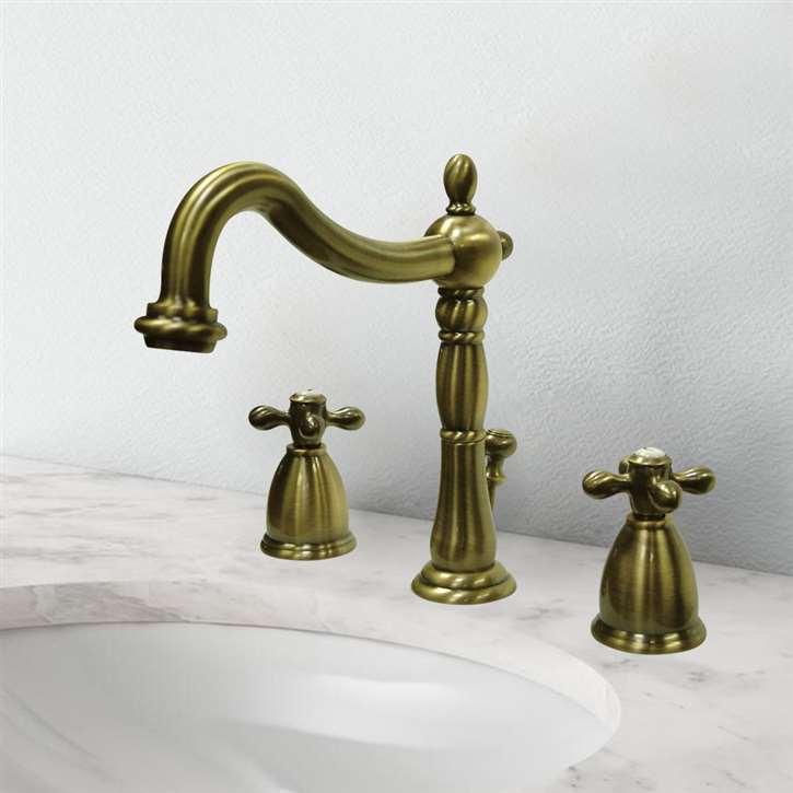 Veneto Widespread Vintage Brass Lavatory Faucet