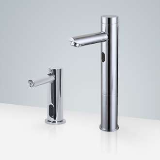 Fontana Freestanding Commercial Motion  Sensor Faucet And Automatic Soap Dispenser