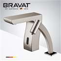 Bravat Commercial Automatic Motion Brushed Nickel Sensor Faucets with Automatic Soap Dispenser