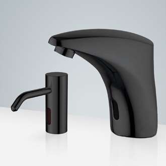 Fontana St. Gallen High-Quality Motion Sensor Faucet & Automatic Soap Dispenser for Restrooms in Dark Oil Rubbed Bronze