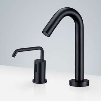 Fontana Carpi Dark Oil Rubbed Bronze Motion Sensor Faucet & Automatic Liquid Foam Soap Dispenser for Restrooms