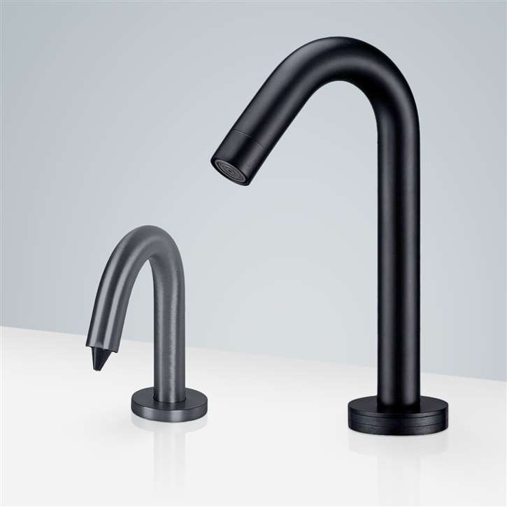 Fontana Freestanding Commercial Motion  Sensor Faucet And Automatic Soap Dispenser