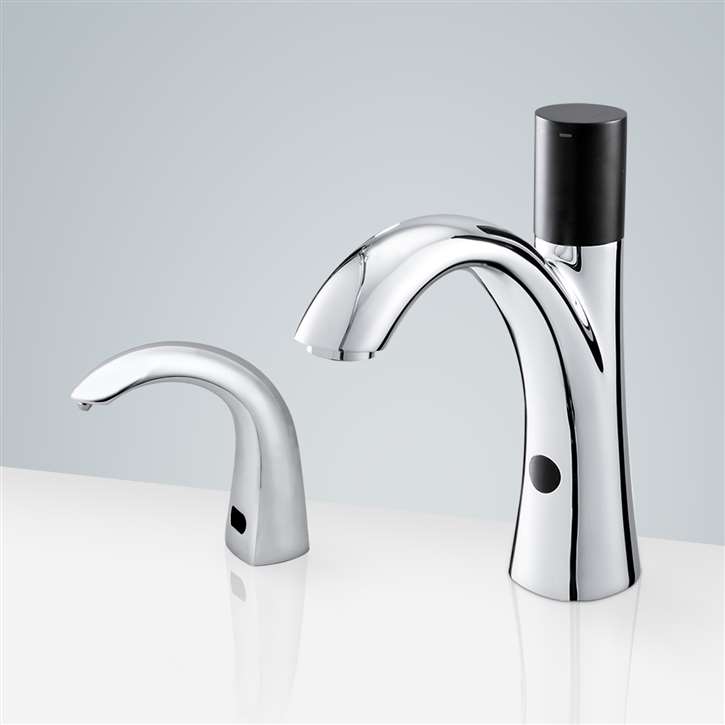 Fontana Freestanding Commercial Motion  Sensor Faucet And Automatic Soap Dispenser