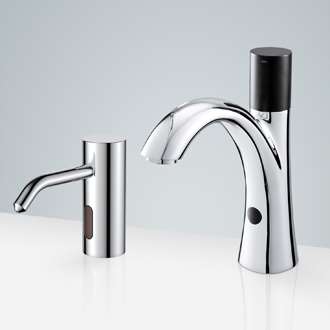 Fontana Marsala Motion Sensor Faucet & Automatic Soap Dispenser for Restrooms in Chrome Finish