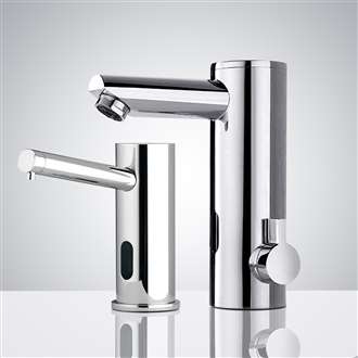 Fontana Touchless Automatic Bathroom Motion Sensor Faucet In Chrome & Automatic Liquid Soap Dispenser