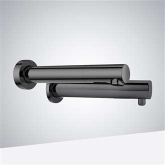 Fontana Venice Matte Black Wall Mount Touchless Commercial Automatic Sensor Faucet and Soap Dispenser