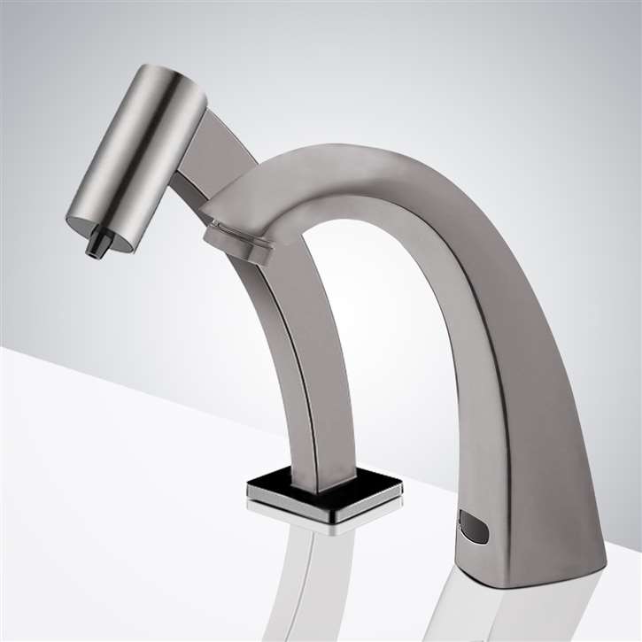 Fontana Automatic Commercial Brushed Nickel Sensor Faucet and Soap Dispenser