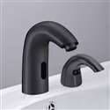 Fontana Florence Matte Black Finish Commercial Motion Sensor Faucet & Automatic Soap Dispenser For Restrooms