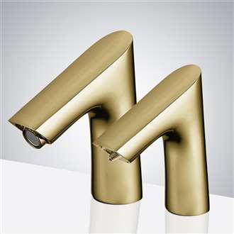 Fontana Geneva Motion Sensor Faucet & Automatic Touchless Commercial Soap Dispenser for Restrooms in Brushed Gold Finish