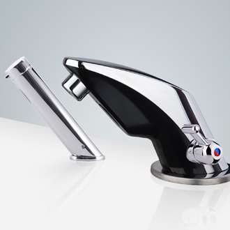 Fontana Verona Commercial Temperature Control Chrome Motion Sensor Faucet & Automatic Soap Dispenser for Restrooms