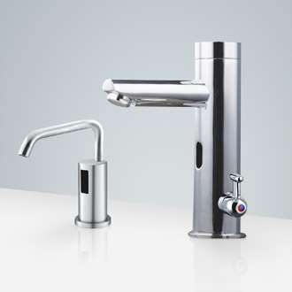 Fontana Freestanding Commercial Motion  Sensor Faucet And Automatic Soap Dispenser