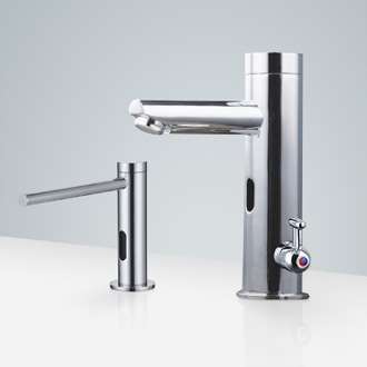 Fontana Freestanding Commercial Motion  Sensor Faucet And Automatic Soap Dispenser