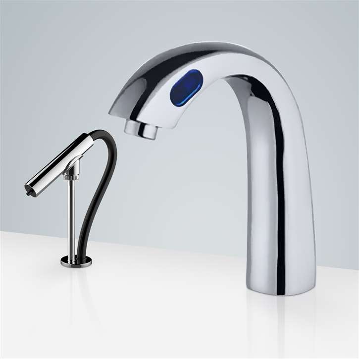 Fontana Freestanding Commercial Motion  Sensor Faucet And Automatic Soap Dispenser