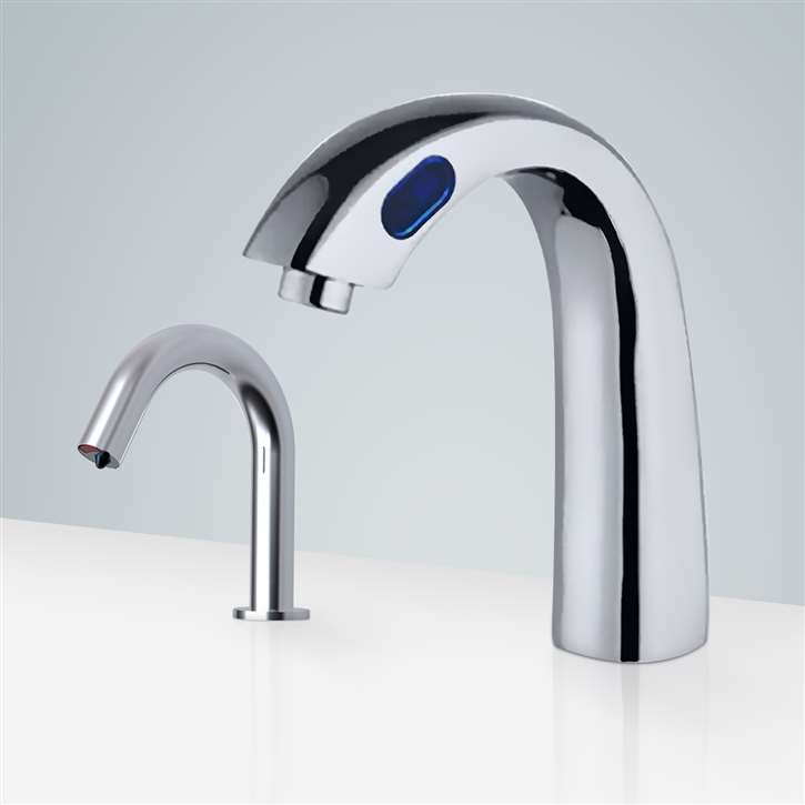 Fontana Commercial Touchless Bathroom Motion  Sensor Faucet And Automatic Soap Dispenser