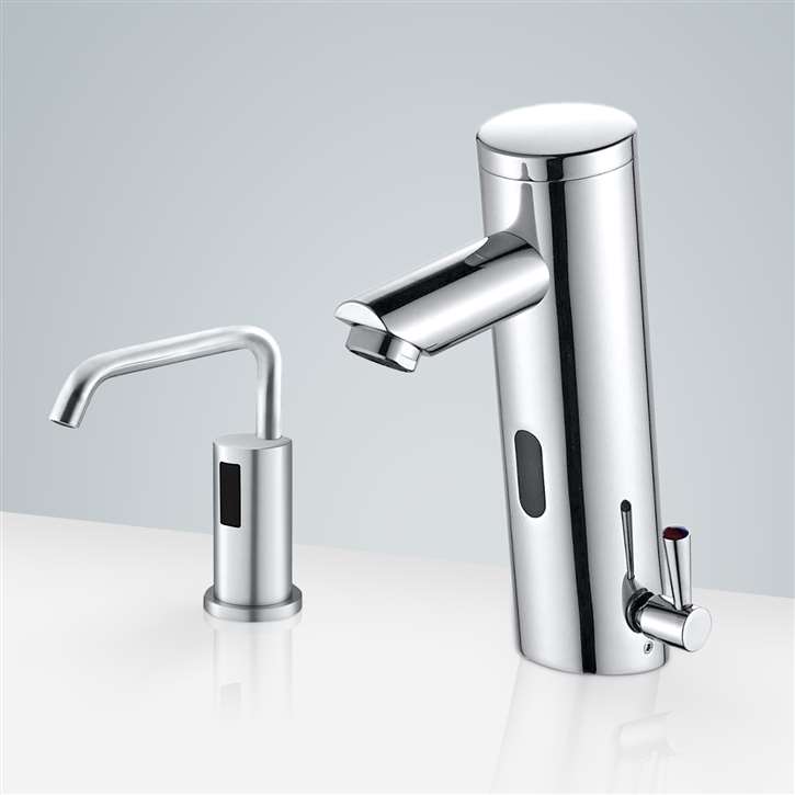 Fontana Freestanding Commercial Motion  Sensor Faucet And Automatic Soap Dispenser