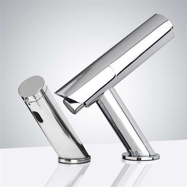 Fontana touchless bathroom faucet Deauville Motion Sensor Faucet & Automatic Soap Dispenser for Restrooms in Chrome