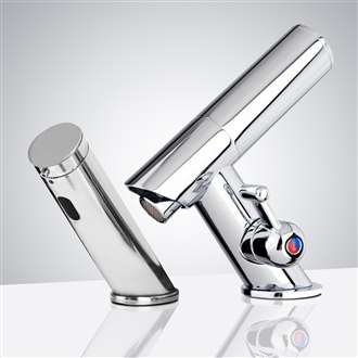 Fontana Freestanding Commercial Motion  Sensor Faucet And Automatic Soap Dispenser