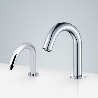 Fontana Freestanding Commercial Motion  Sensor Faucet And Automatic Soap Dispenser