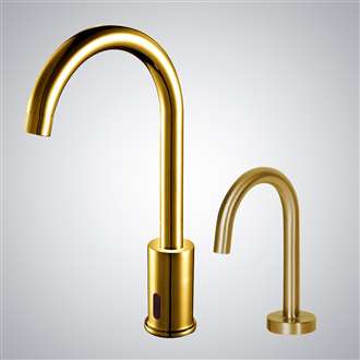 Fontana Venice High Quality Commercial Motion Sensor Faucet & Automatic Soap Dispenser for Restrooms in Gold