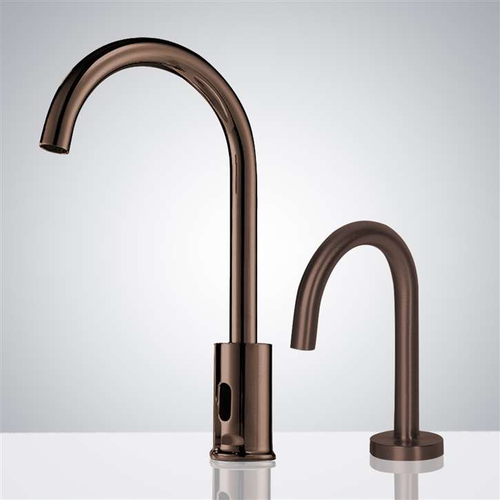 Fontana Venice Light Oil Rubbed Bronze High Quality Commercial Motion Sensor Faucet & Automatic Touchless Commercial Soap Dispenser for Restrooms
