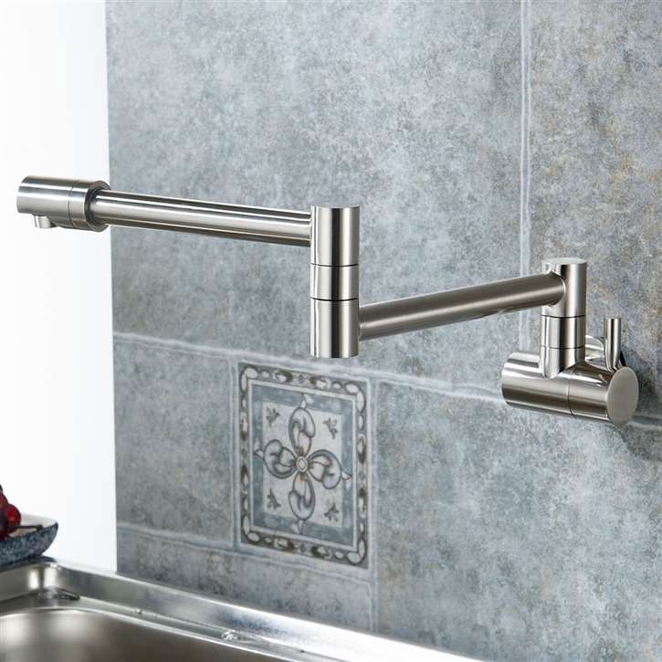 Annaba Wall Mount Double Joint Kitchen Sink Faucet || Wall Sink Tap Set