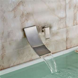 Bilbao Mounted Brushed Nickel Single Handle Waterfall Bathtub Faucet