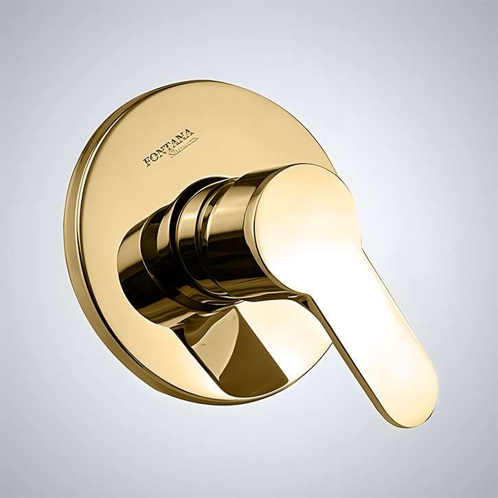 Fontana Brushed Gold Solid Brass 1-Way Shower Mixer Valve Type C