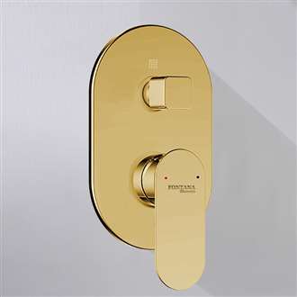 Fontana Complete with Trim 2-Way Concealed Wall Mounted Shower Mixer Valve  In Brushed Gold
