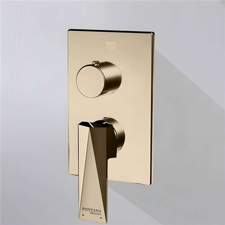Fontana Le Havre 2 Way Thermostatic Shower Mixer In Champagne