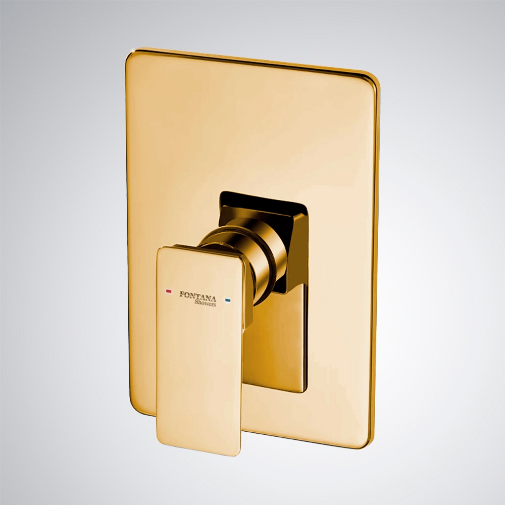 Fontana Polished Gold Shower Valve Mixer  Concealed Wall Mounted