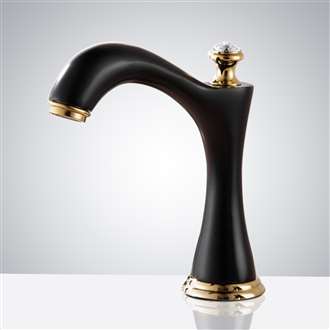 photo of Fontana Commercial Matte Black Widespread Automatic Touchless Bathroom Sensor Faucet