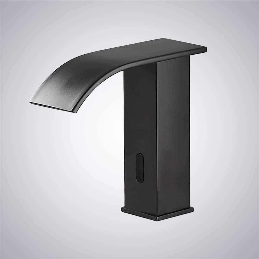 Fontana Matte Black Automatic Sensor Bathroom Faucet at