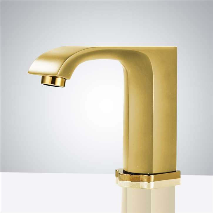Fontana Commercial Brushed Gold Automatic Touchless Sensor Bathroom Faucet