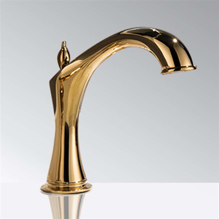 Fontana Commercial Gold Widespread Automatic Sensor Bathroom Faucet