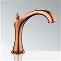 Fontana Commercial Rose Gold Widespread Luxury Automatic Bathroom Faucet