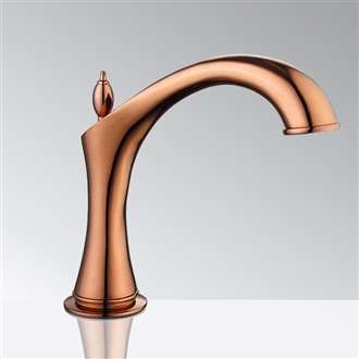Fontana Commercial Rose Gold Widespread Luxury Automatic Bathroom Faucet