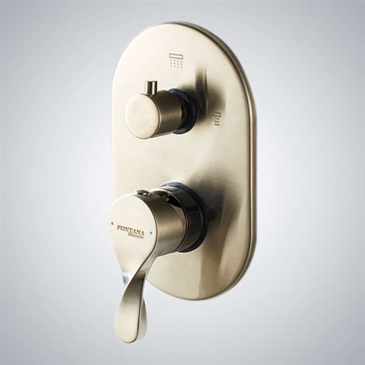 Concealed Design Brushed Gold Wall Mounted Shower Mixer