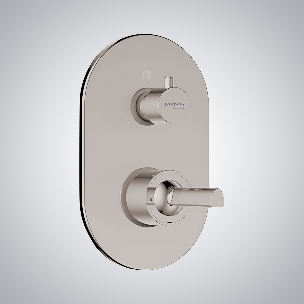 Fontana Round Shape Brushed Nickel Wall Mounted Hot and Cold Shower Mixer