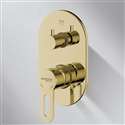 Brushed Gold Wall Mounted  Hot and Cold Thermostatic Shower Mixer